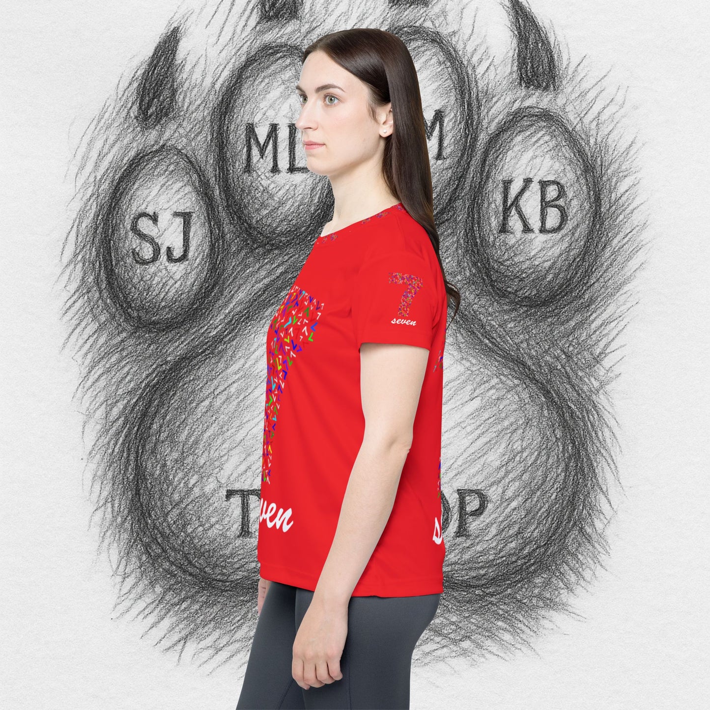 Treetop Fit Women's Sports Jersey with Number 7 IIII