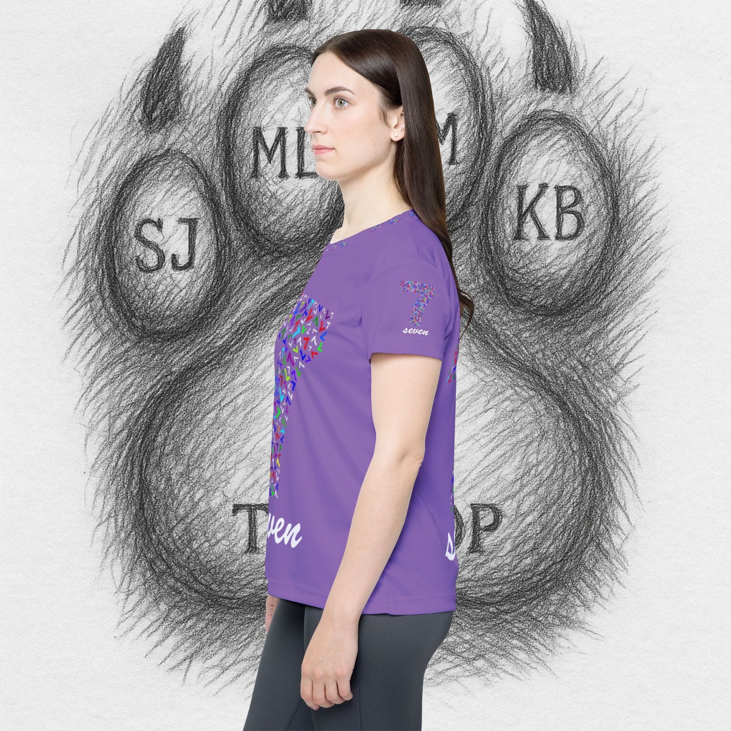 Treetop Fit Women's Sports Jersey with Number 7 III