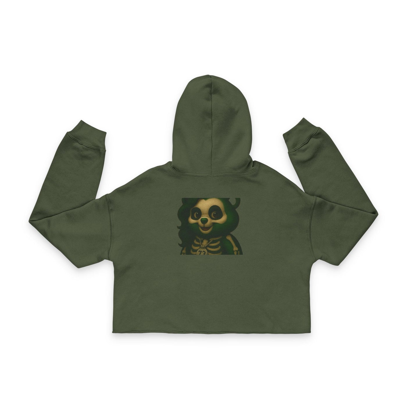 Spooky Women's Cropped Hoodie - Boo Baby Halloween Design