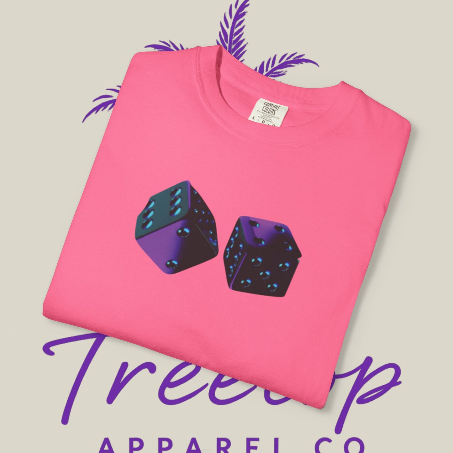 Vibrant Unisex Graphic T-Shirt - '7' Design with Two Dice