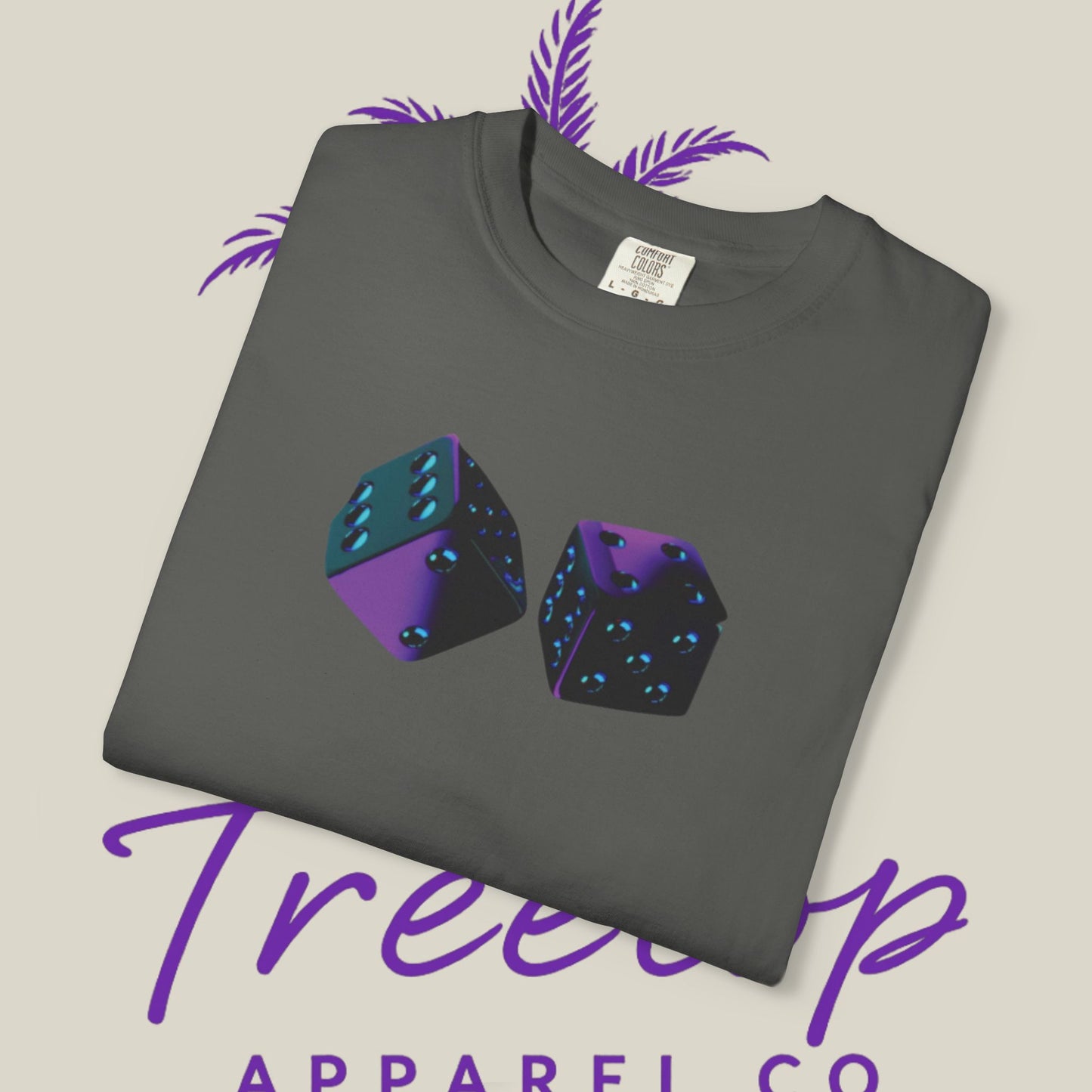 Vibrant Unisex Graphic T-Shirt - '7' Design with Two Dice