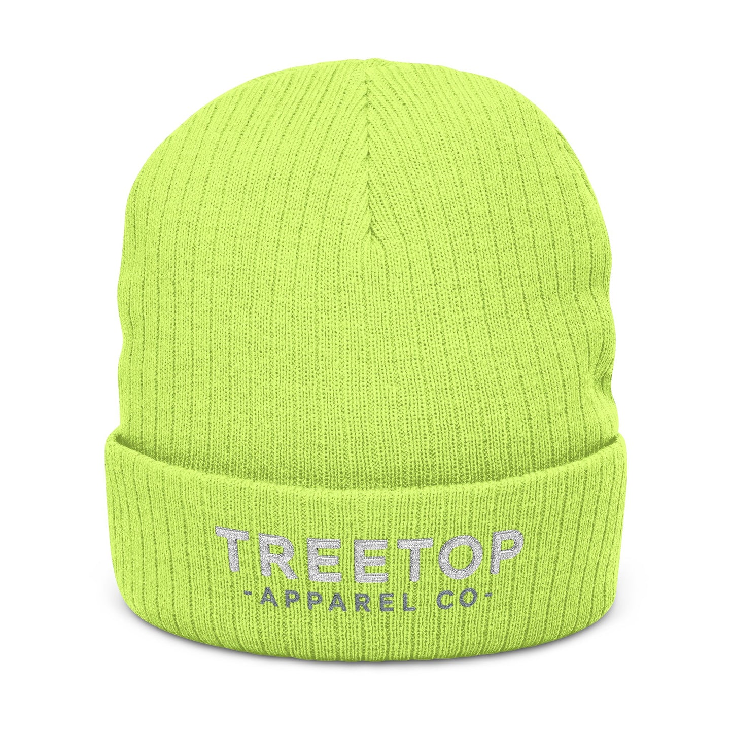 Embroidered Ribbed Knit Beanie - Treetop Apparel Co.