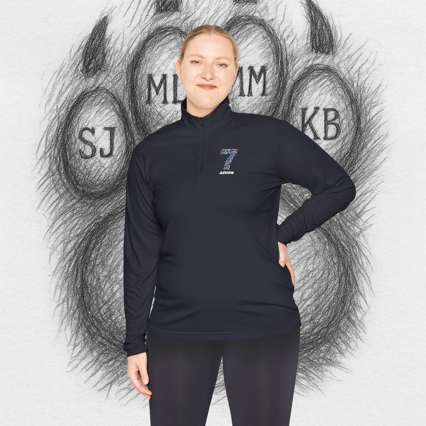 TreeTop Fit Number 7 Unisex Quarter-Zip Pullover