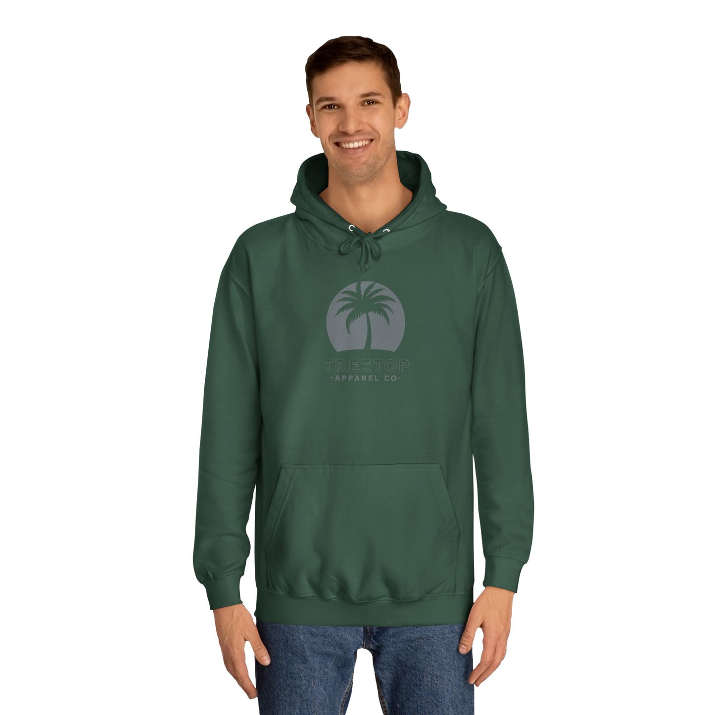 Chic Unisex College Hoodie with Palm Tree & "On Mamas" Design