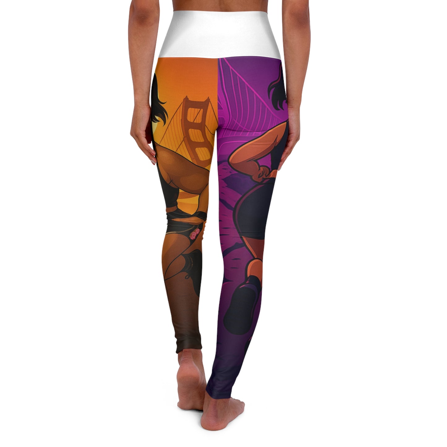 Vibrant High Waisted Yoga Leggings, Fitness Apparel, Gym Outfit, Workout Leggings, Stylish Activewear, Gift for Her