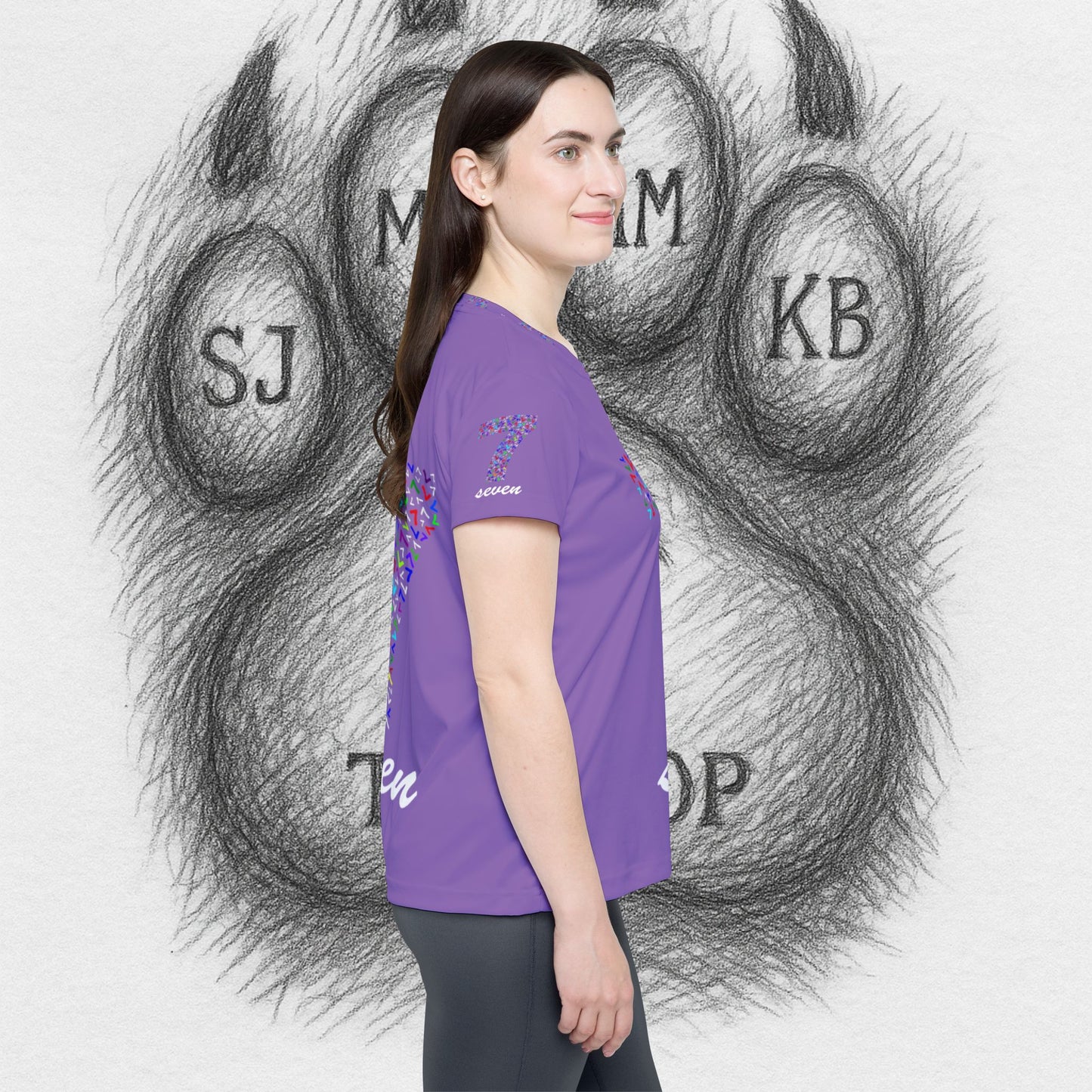 Treetop Fit  Women's Sports Jersey with Number 7 III