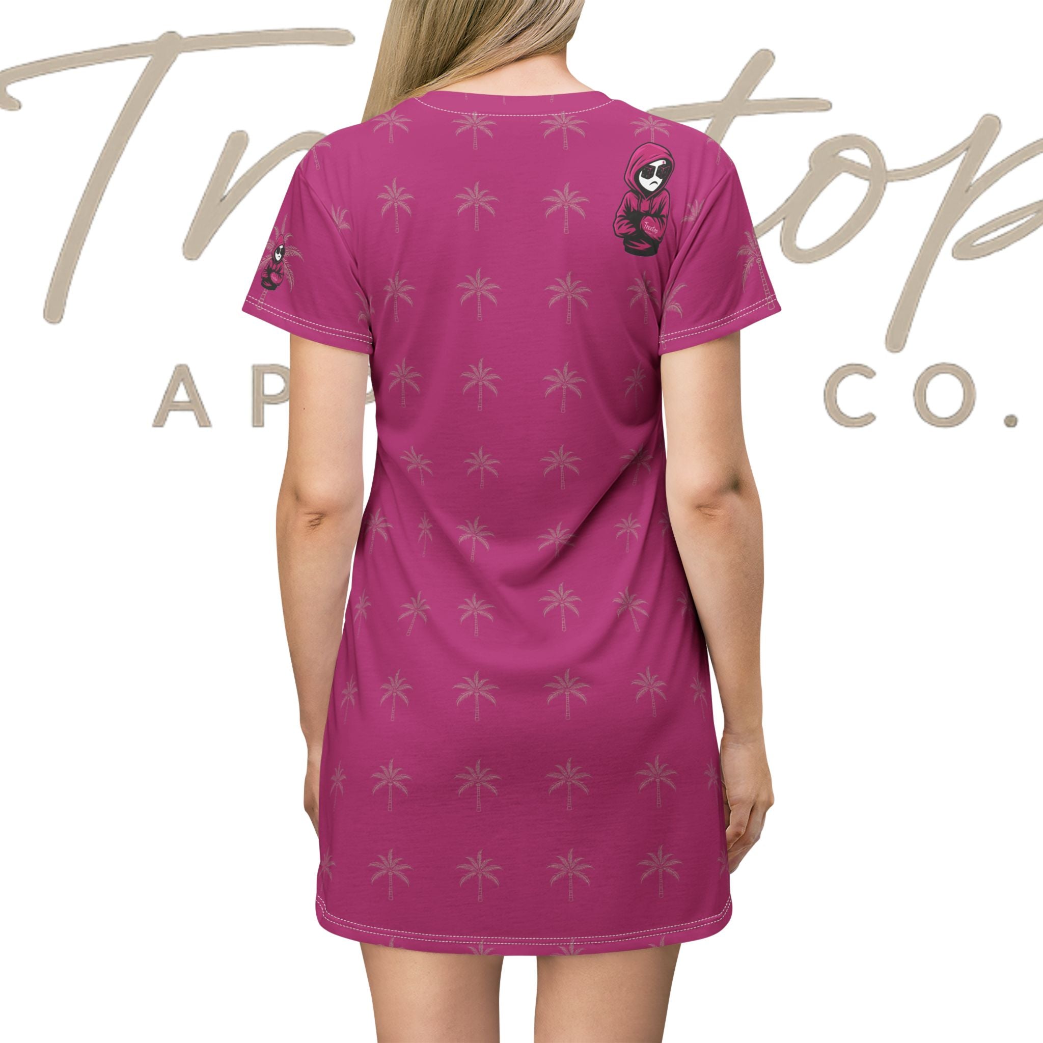 Pink Collection Fun T-Shirt Dress in Pink Only