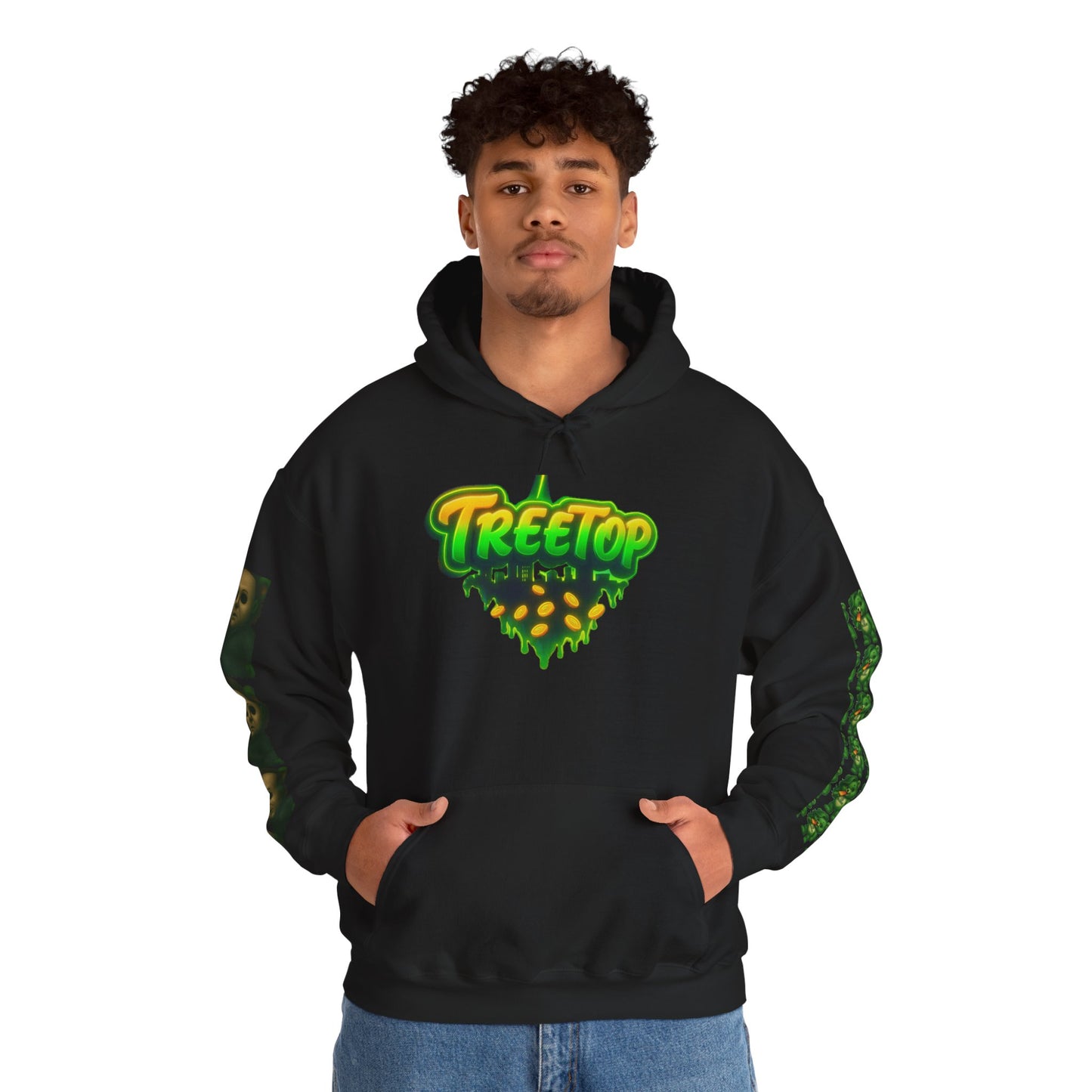 Funktastic Boo Baby Treetop Hoodie, Cozy Casual Wear, Perfect for Autumn Gatherings, Gift for Tree Lovers, Fall Fashion, Streetwear