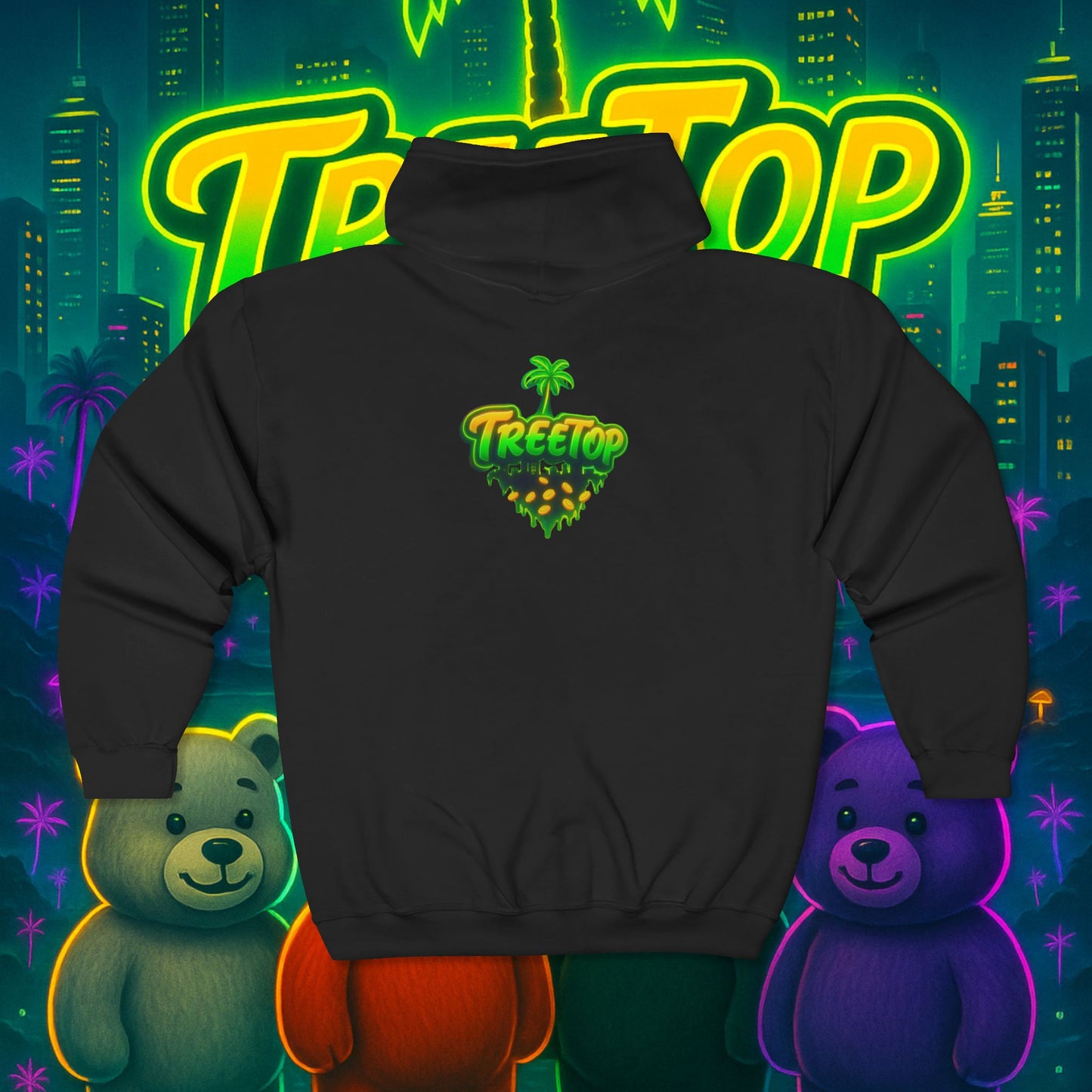 Black Treetop Branded Hoodie