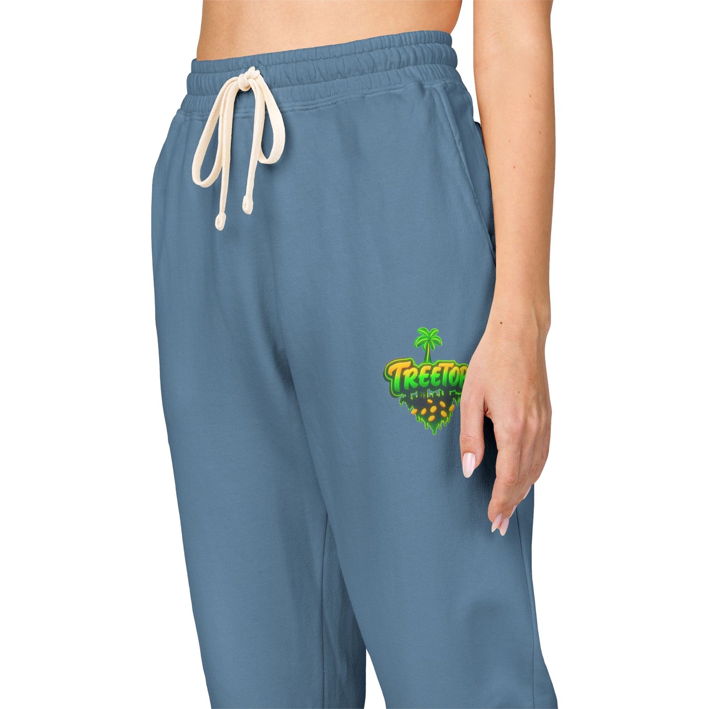 Garment-Dyed Fleece Sweatpants with Unique Retro Design, Cozy Loungewear, Perfect for Relaxing and Everyday Wear, Great Gift for Holidays