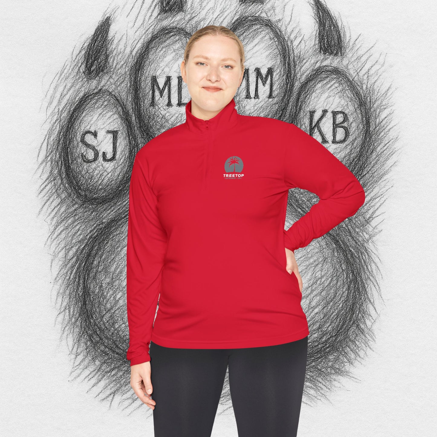 TreeTop Fit Number 7 Unisex Quarter-Zip Pullover II