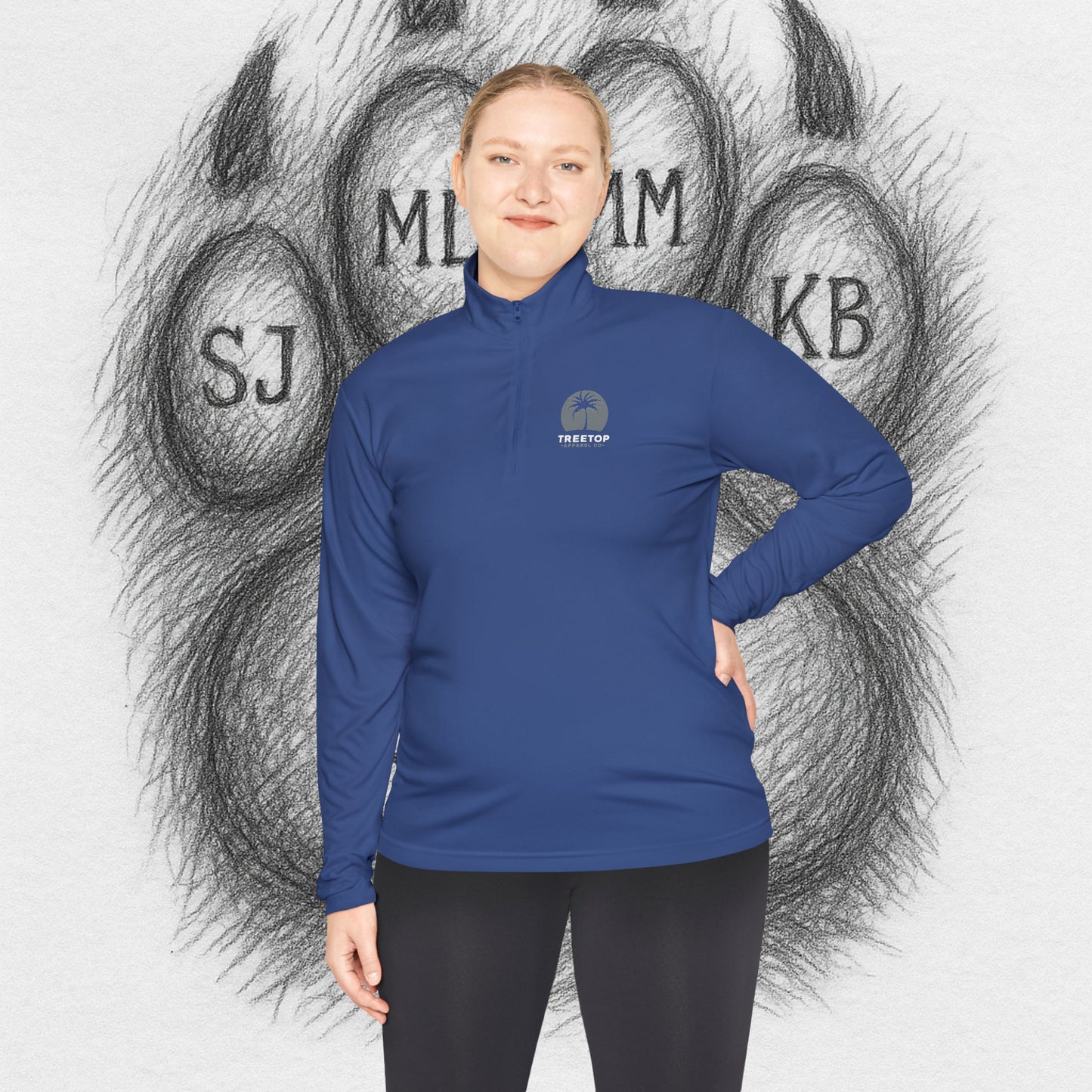 TreeTop Fit Number 7 Unisex Quarter-Zip Pullover II