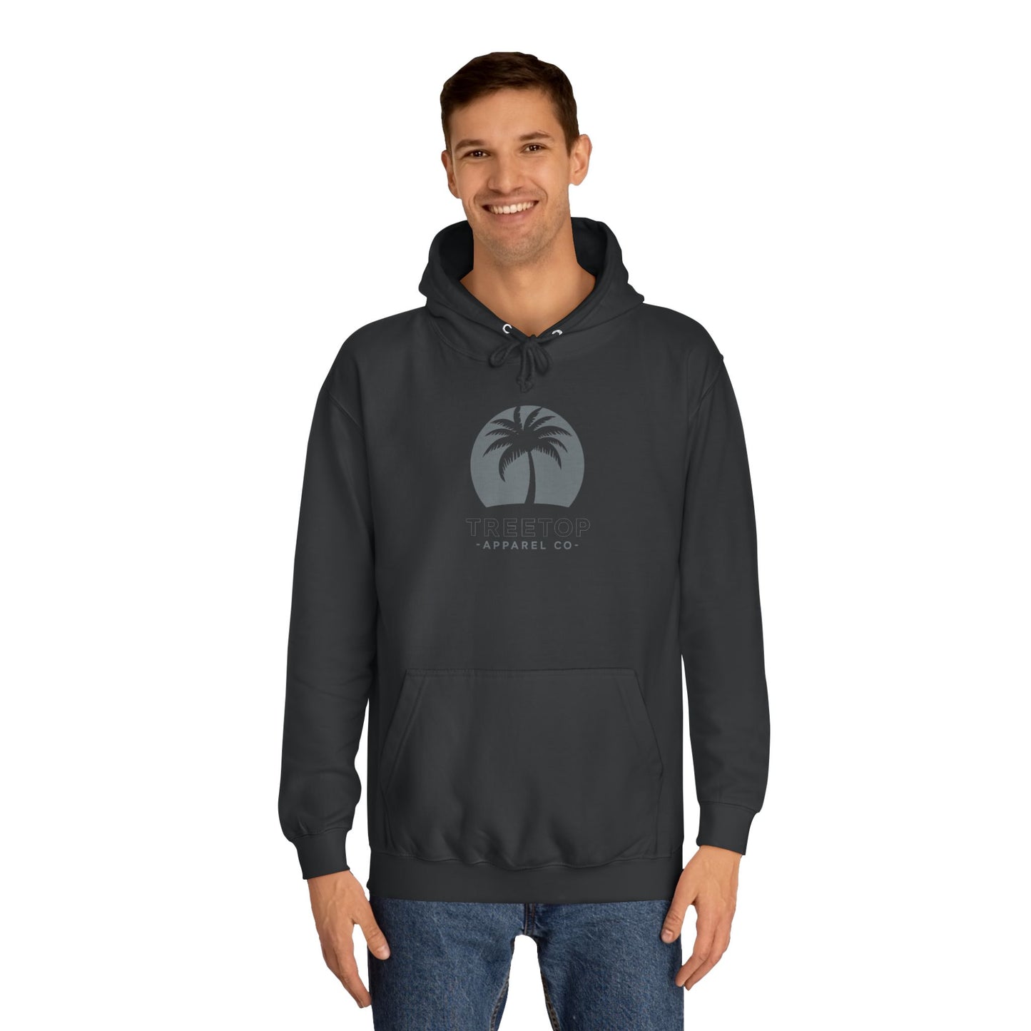 Chic Unisex College Hoodie with Palm Tree & "On Mamas" Design