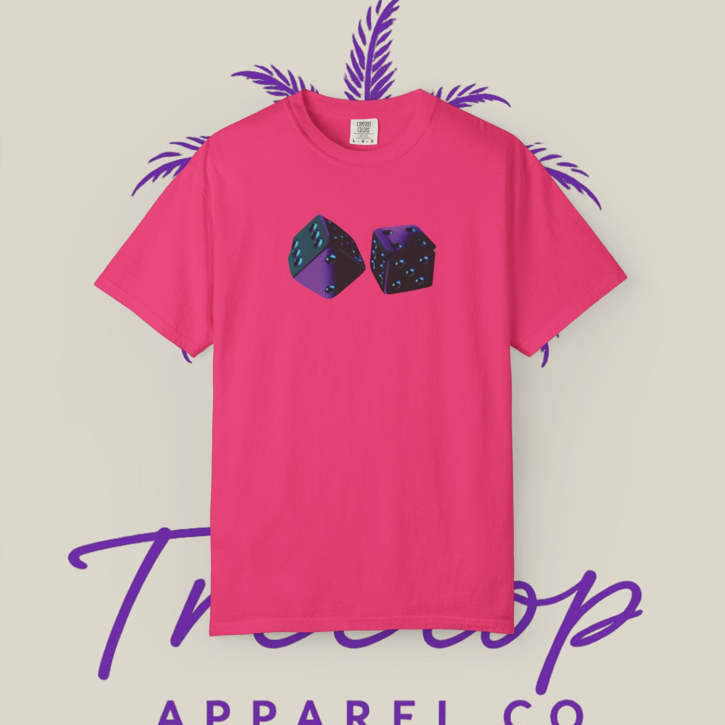 Vibrant Unisex Graphic T-Shirt - '7' Design with Two Dice