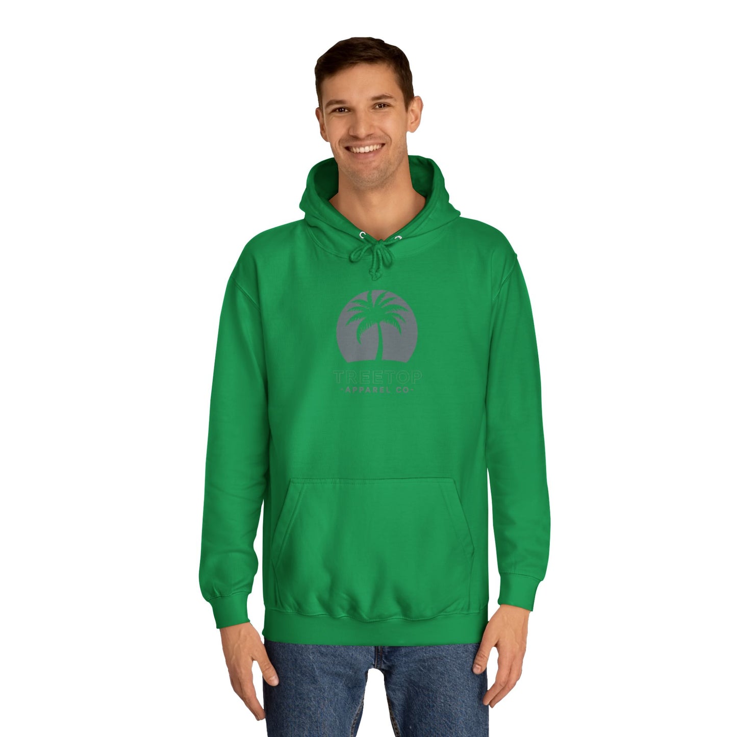 Chic Unisex College Hoodie with Palm Tree & "On Mamas" Design