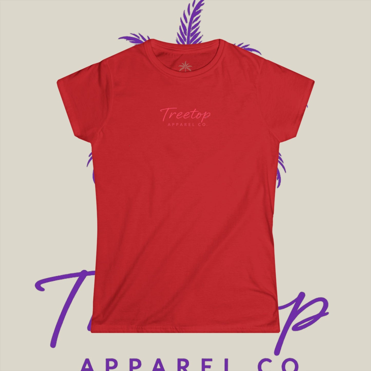 Women's Tee - TreeTop Classic Pink Logo Collection