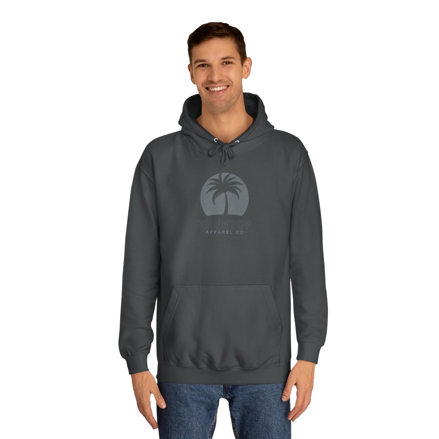 Chic Unisex College Hoodie with Palm Tree & "On Mamas" Design