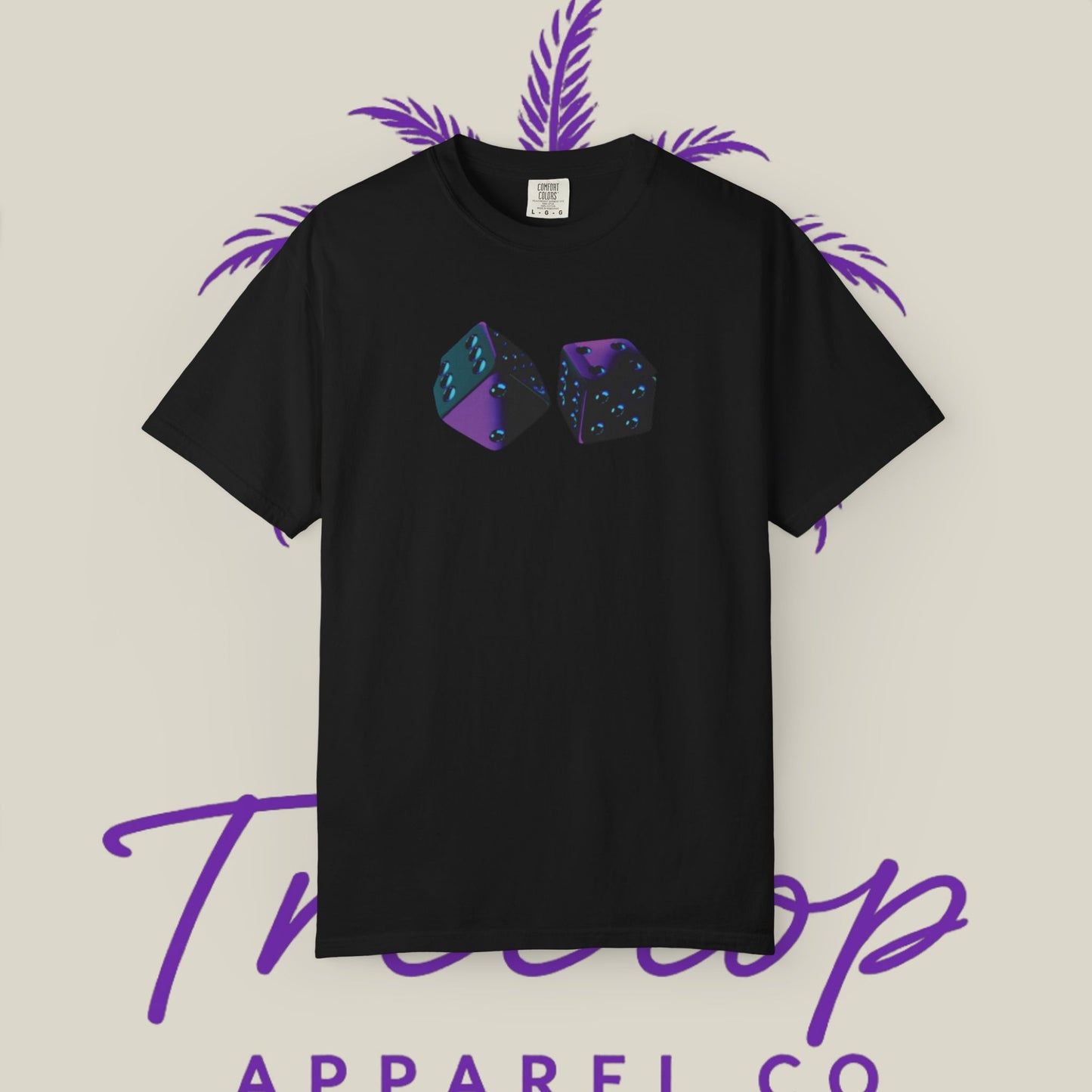 Vibrant Unisex Graphic T-Shirt - '7' Design with Two Dice