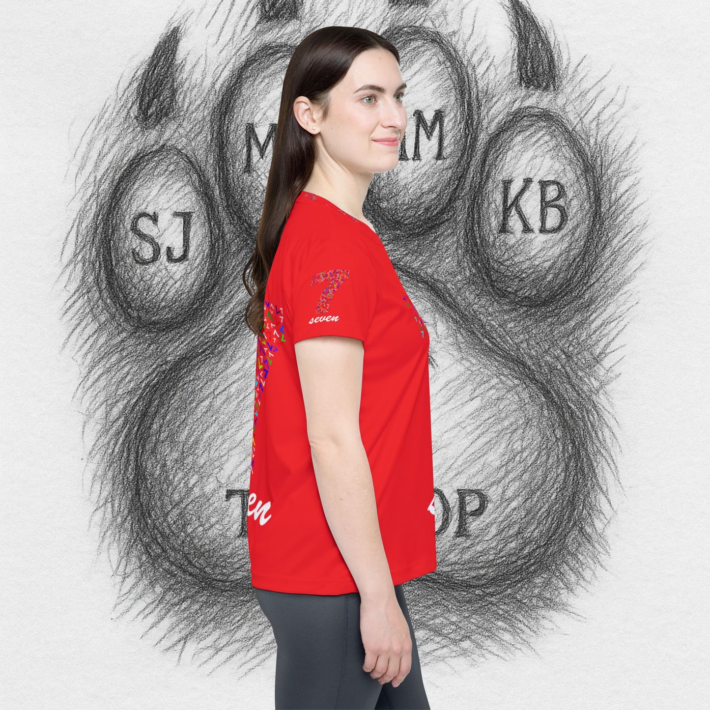 Treetop Fit  Women's Sports Jersey with Number 7 IIII