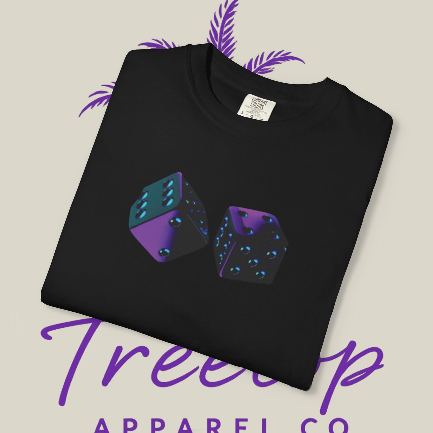 Vibrant Unisex Graphic T-Shirt - '7' Design with Two Dice