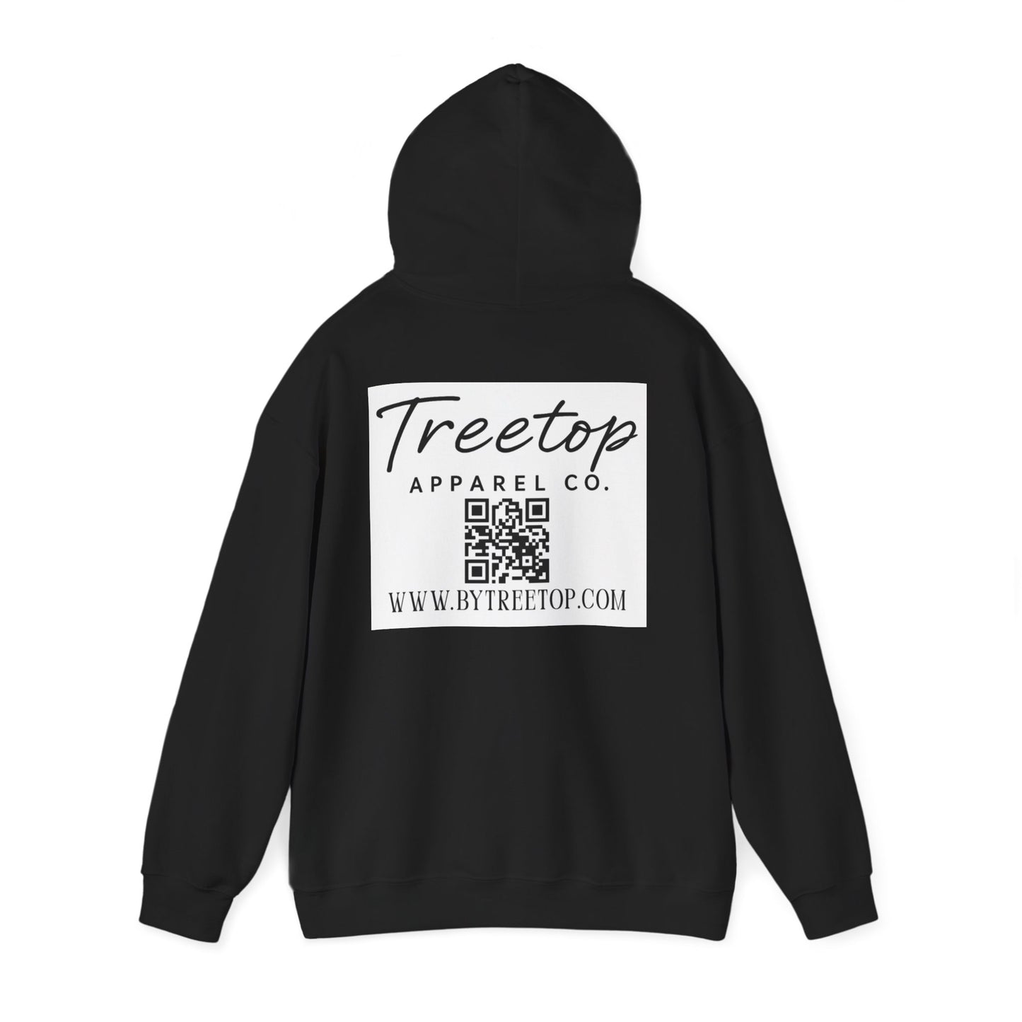 Treetop Apparel Co. Modern Hoodie — Logo with QR Back