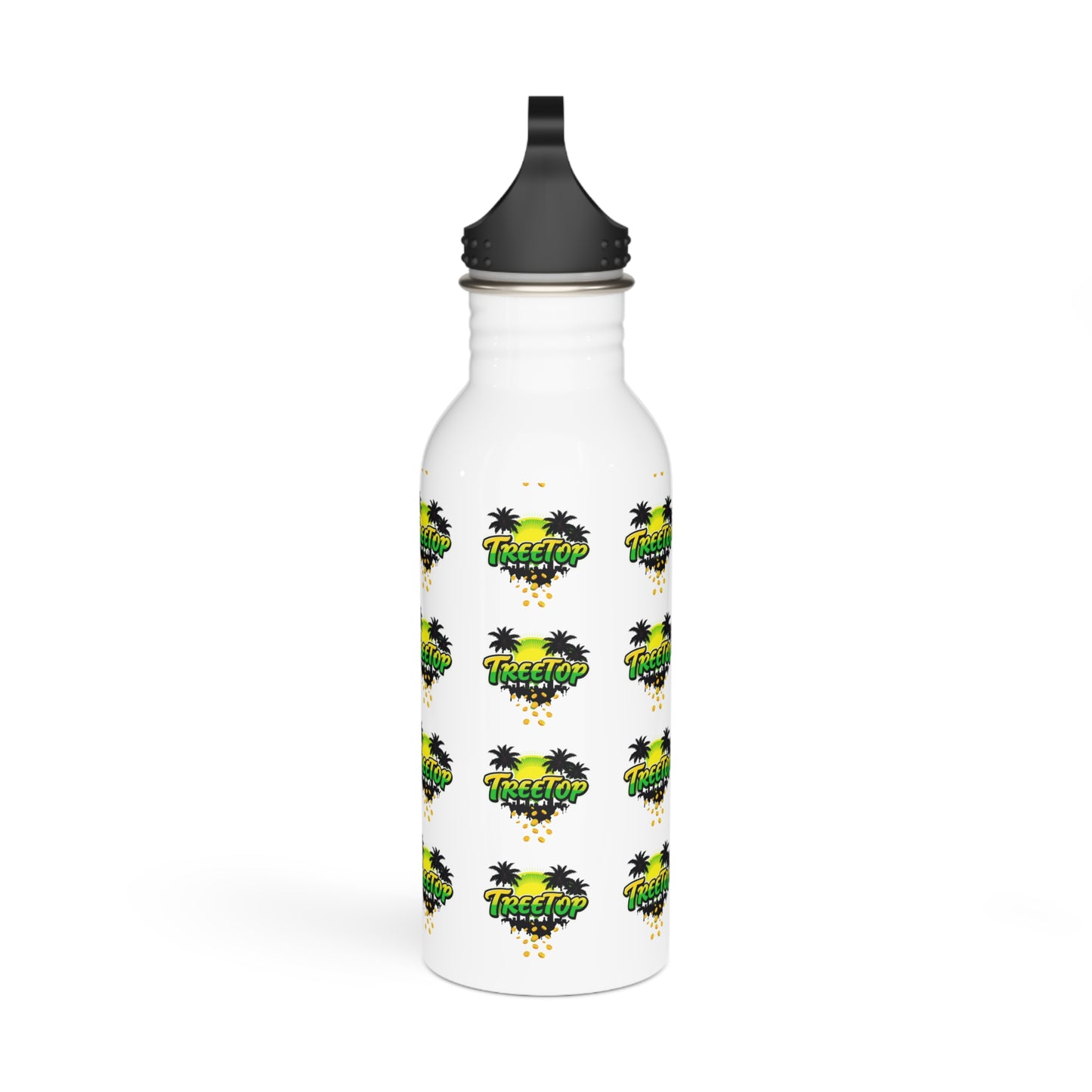 Treetop Tropical Vibe Stainless Steel Water Bottle | Eco-Friendly Hydration, Summer Travel, Gift for Adventurers