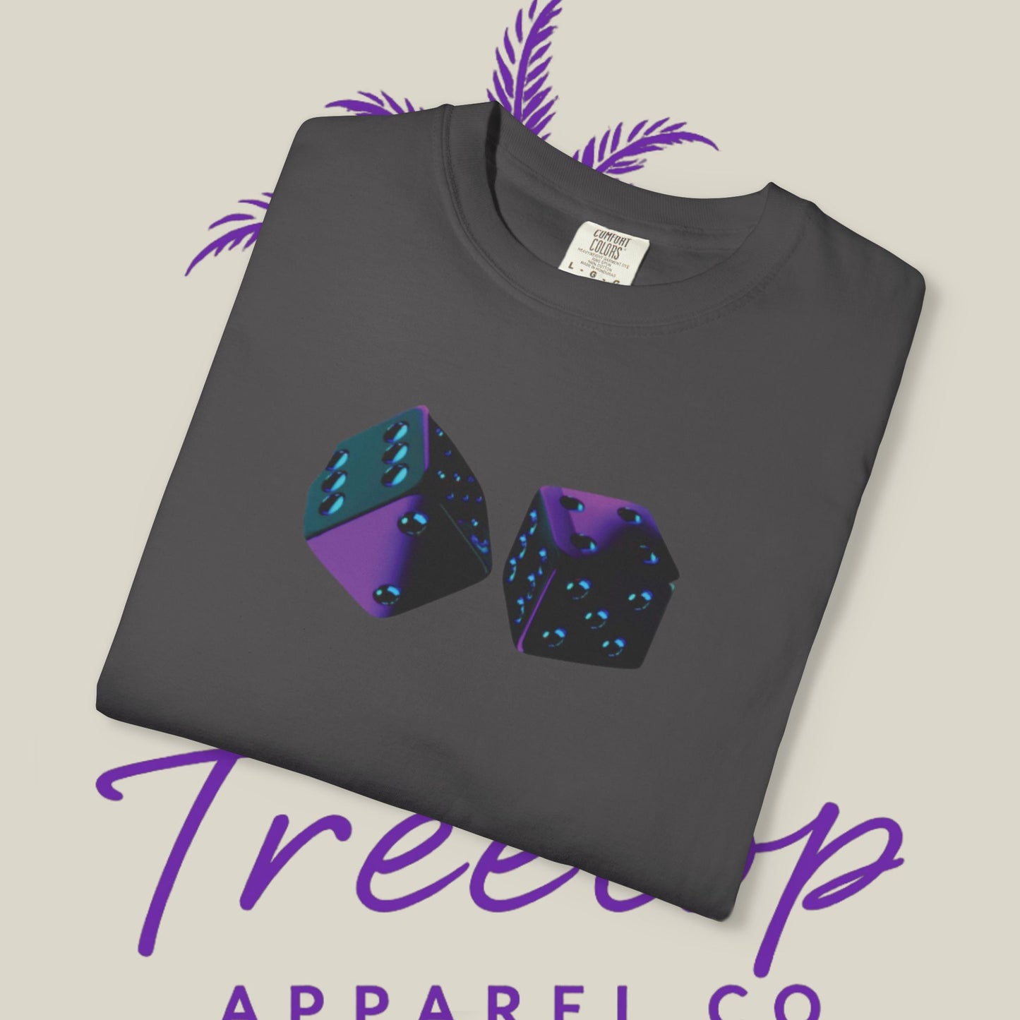 Vibrant Unisex Graphic T-Shirt - '7' Design with Two Dice