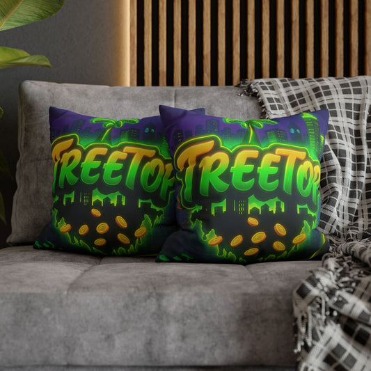 Urban Vibe Pillowcase - Treetop Design, Decorative Cushion, Cozy Home Decor, Gift for Gamers, Retro Aesthetic Accent