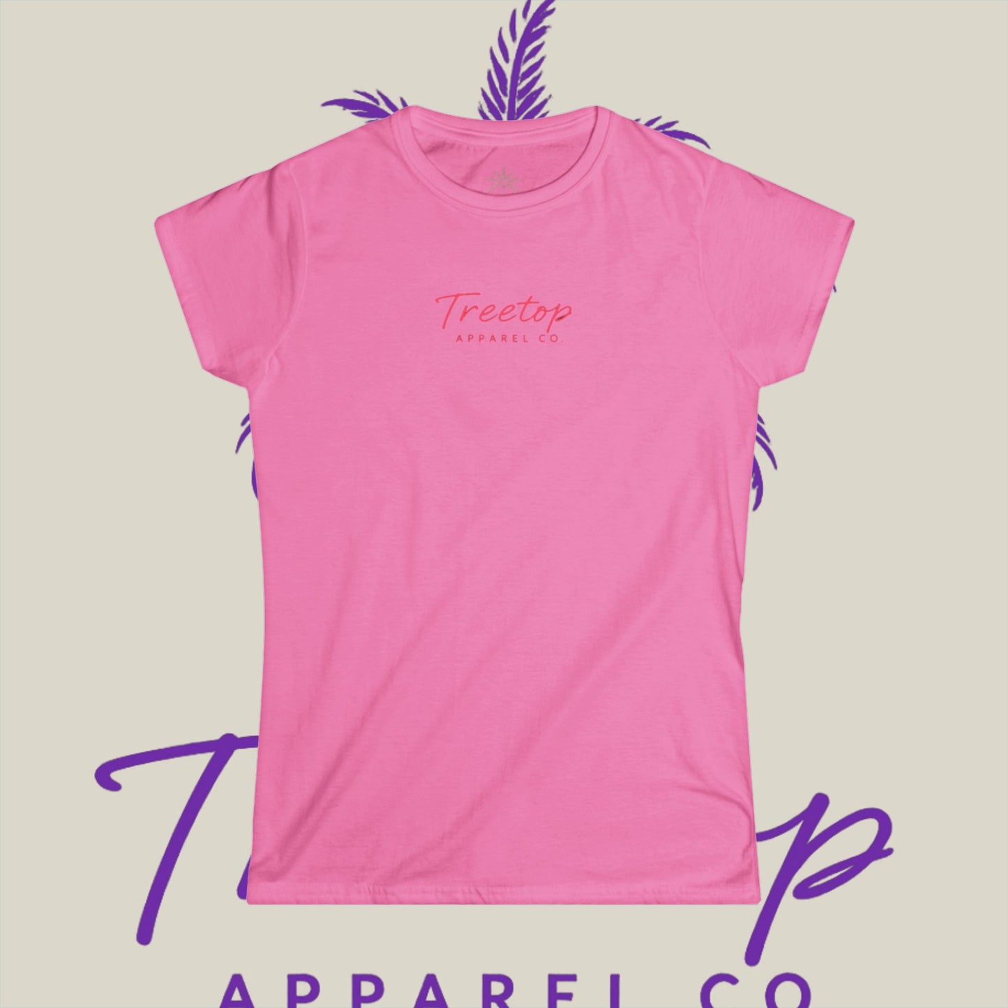 Women's Tee - TreeTop Classic Pink Logo Collection