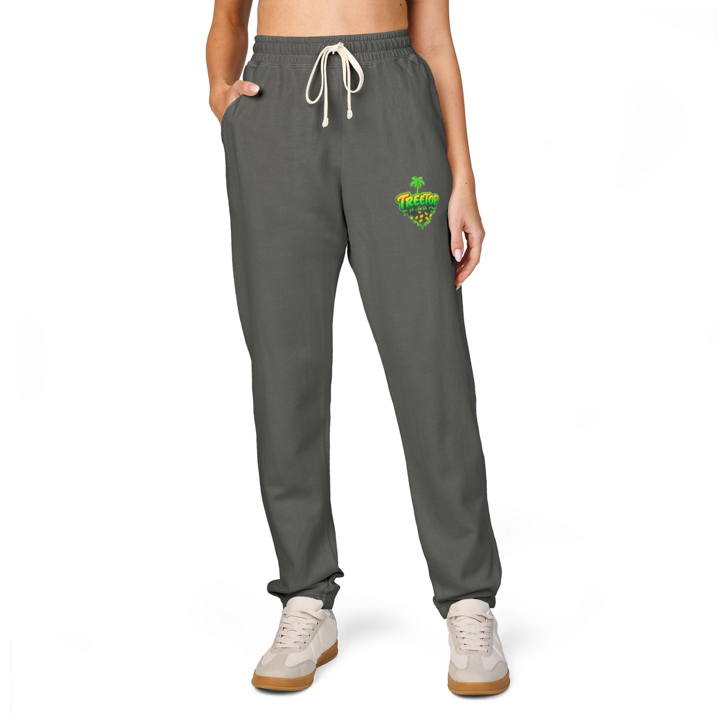 Garment-Dyed Fleece Sweatpants with Unique Retro Design, Cozy Loungewear, Perfect for Relaxing and Everyday Wear, Great Gift for Holidays