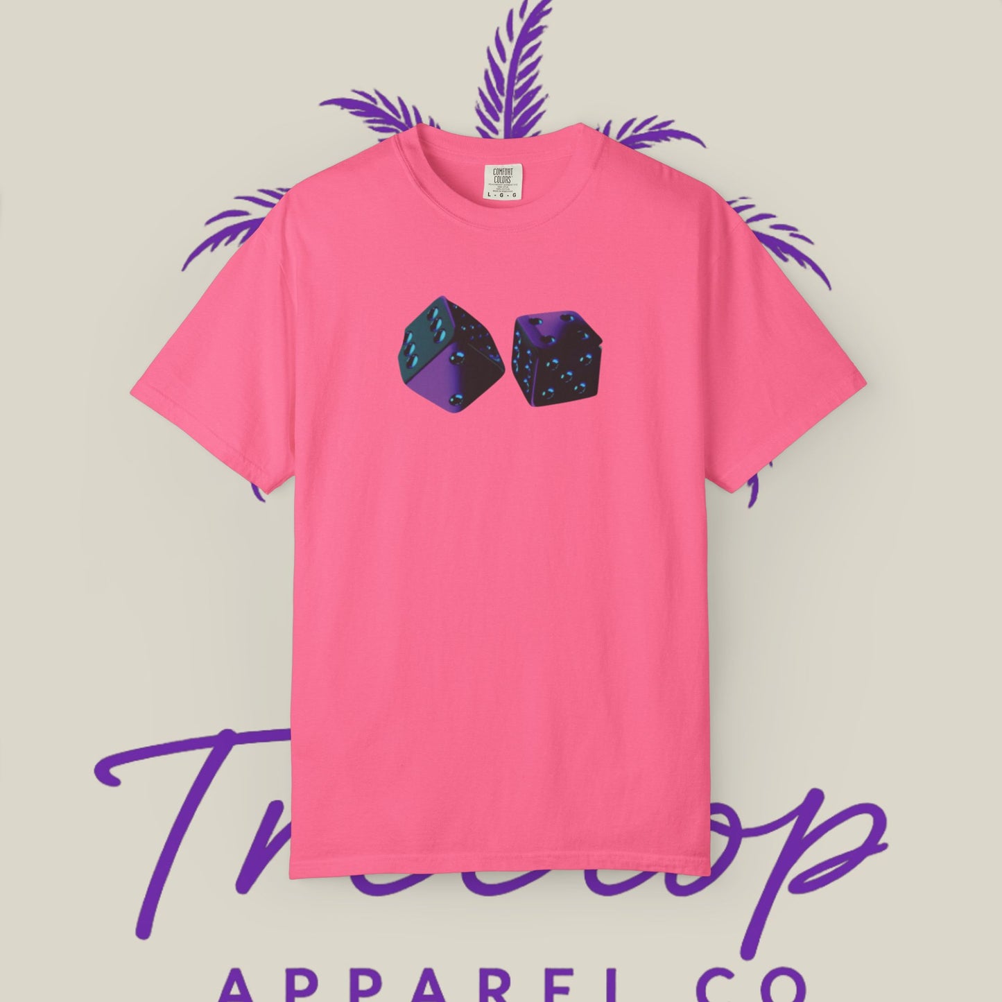 Vibrant Unisex Graphic T-Shirt - '7' Design with Two Dice