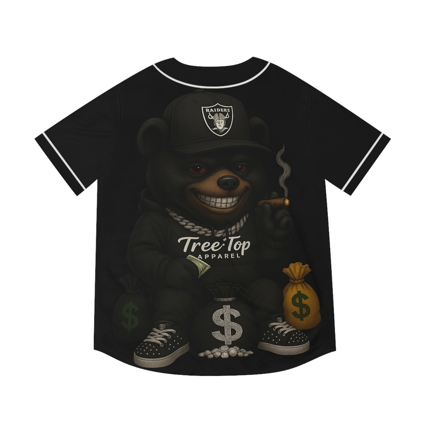 Stylish Men's Baseball Jersey - Treetop Design for Sports Fans, Casual Wear, Gifting, Summer Outings, Team Events