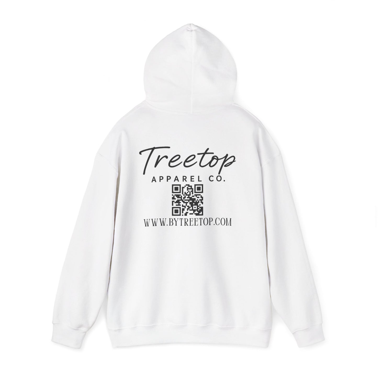 Treetop Apparel Co. Modern Hoodie — Logo with QR Back