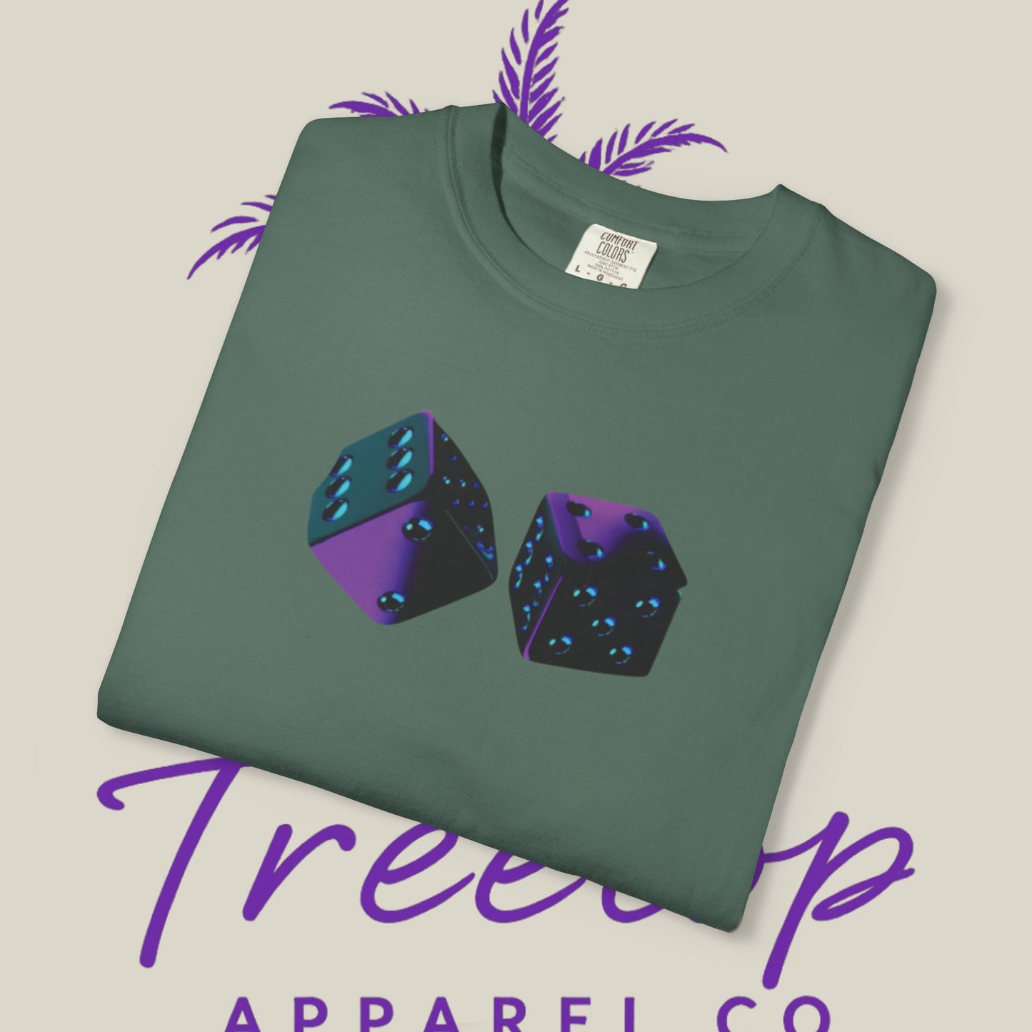 Vibrant Unisex Graphic T-Shirt - '7' Design with Two Dice