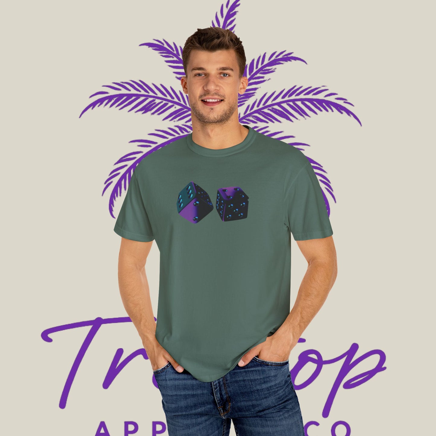 Vibrant Unisex Graphic T-Shirt - '7' Design with Two Dice