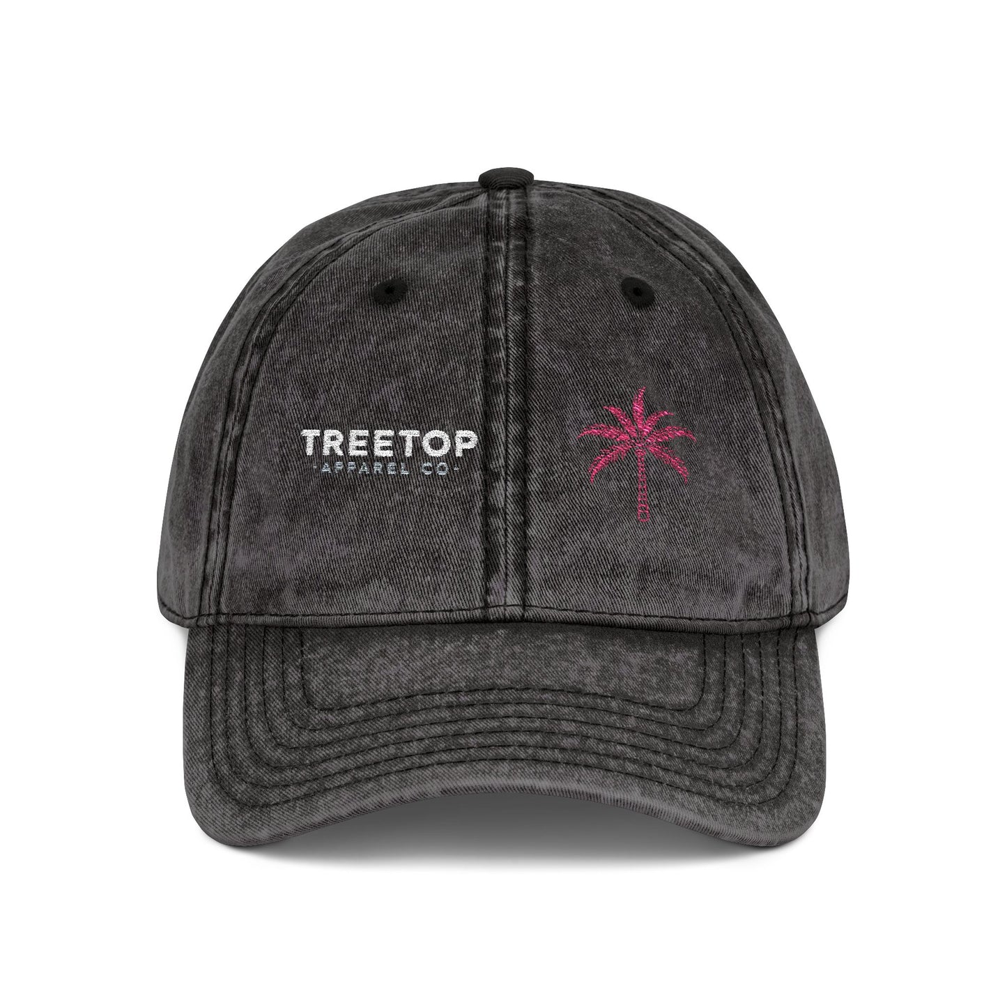 Vintage Embroidered Cap - Retro Treetop Design