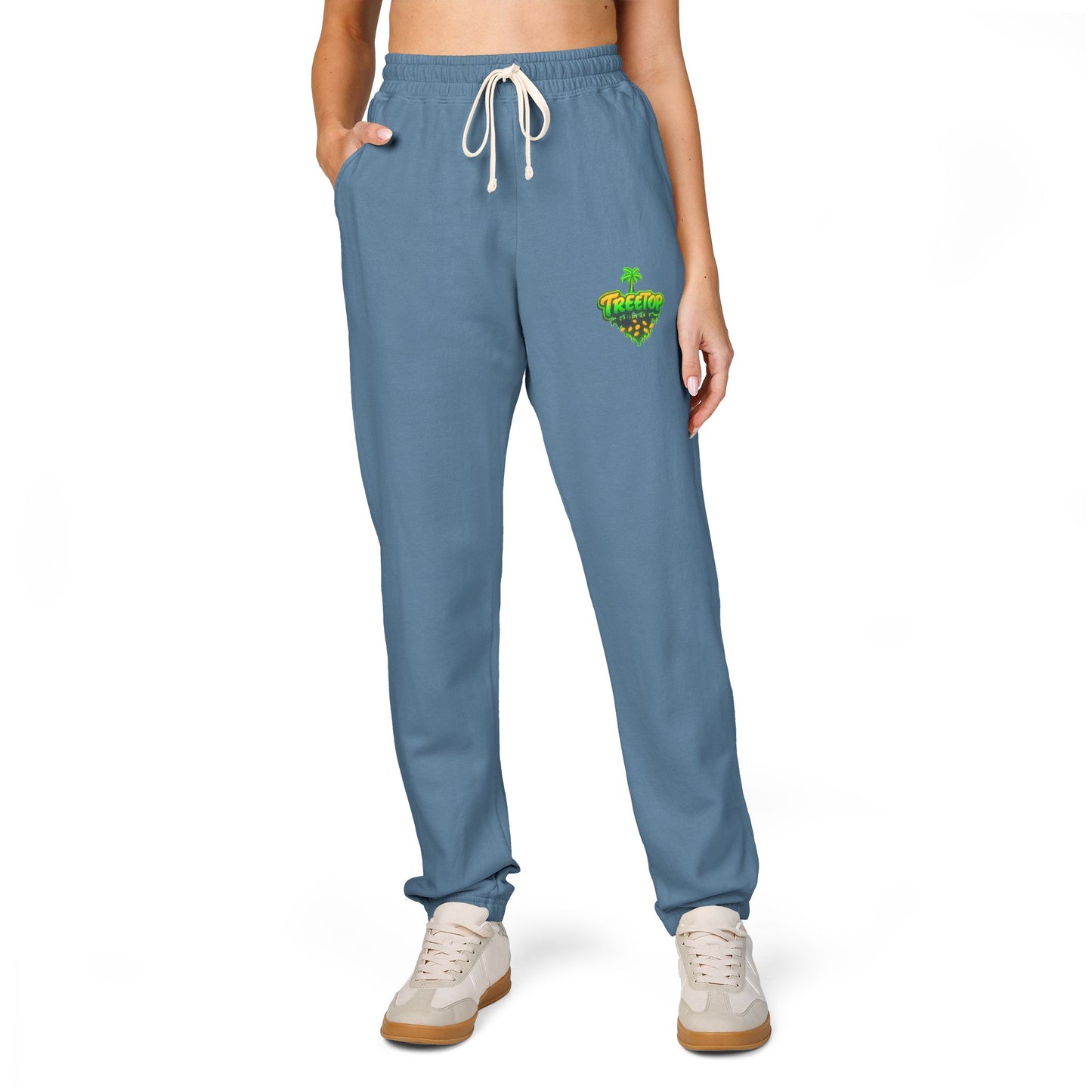 Garment-Dyed Fleece Sweatpants with Unique Retro Design, Cozy Loungewear, Perfect for Relaxing and Everyday Wear, Great Gift for Holidays