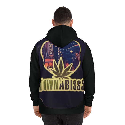 Stylish Retro Town Hoodie, Cannabis Lovers Gift, Urban Streetwear, Cozy Everyday Wear, Perfect for Festivals and Hangouts