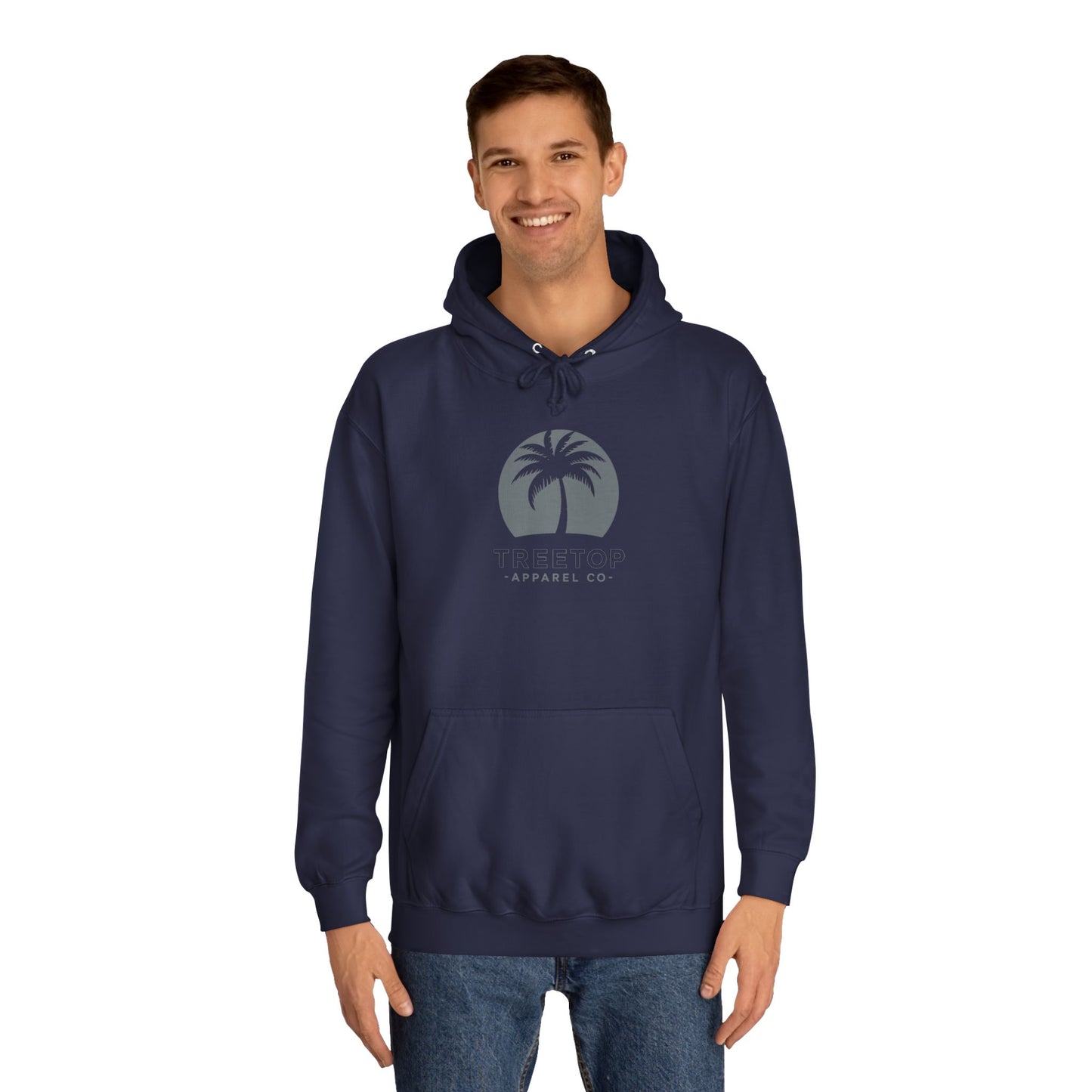 Chic Unisex College Hoodie with Palm Tree & "On Mamas" Design