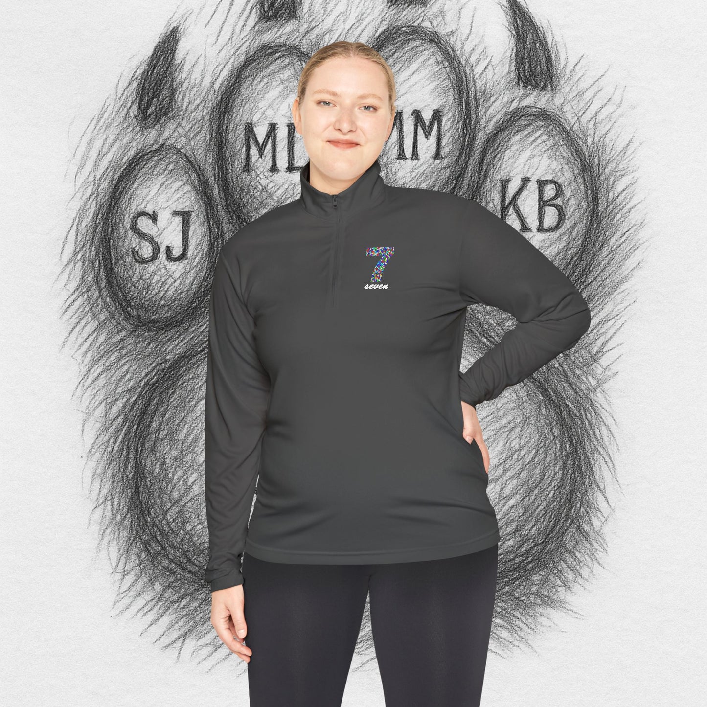 TreeTop Fit Number 7 Unisex Quarter-Zip Pullover