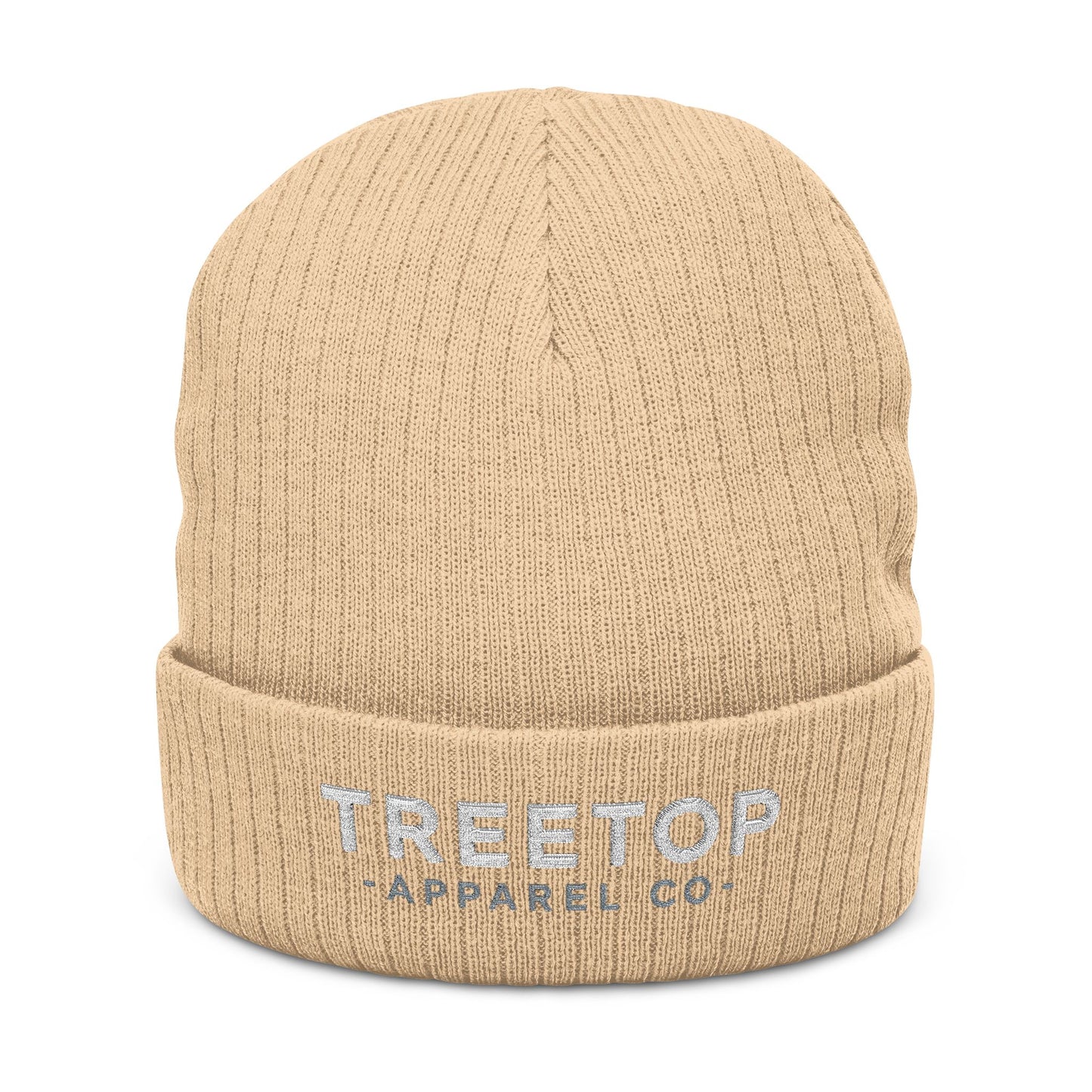 Embroidered Ribbed Knit Beanie - Treetop Apparel Co.