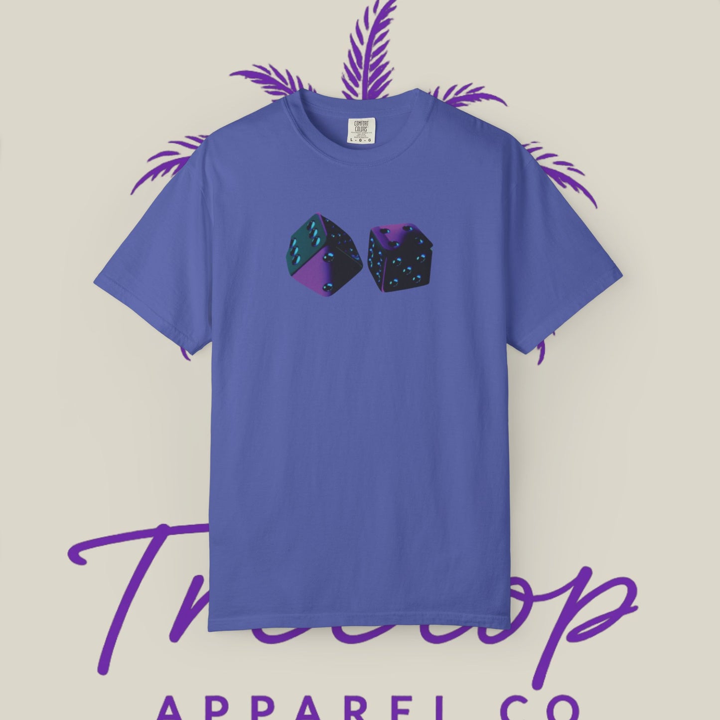 Vibrant Unisex Graphic T-Shirt - '7' Design with Two Dice