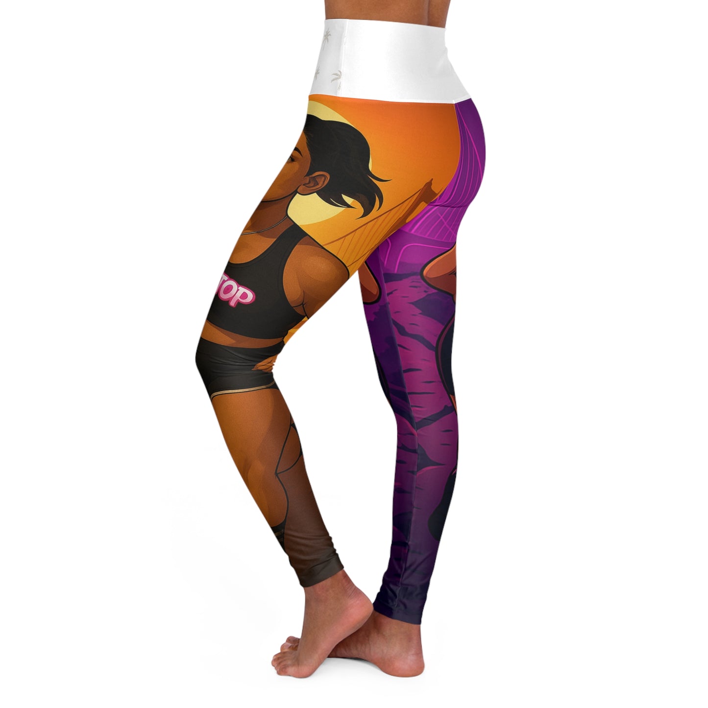 Vibrant High Waisted Yoga Leggings, Fitness Apparel, Gym Outfit, Workout Leggings, Stylish Activewear, Gift for Her