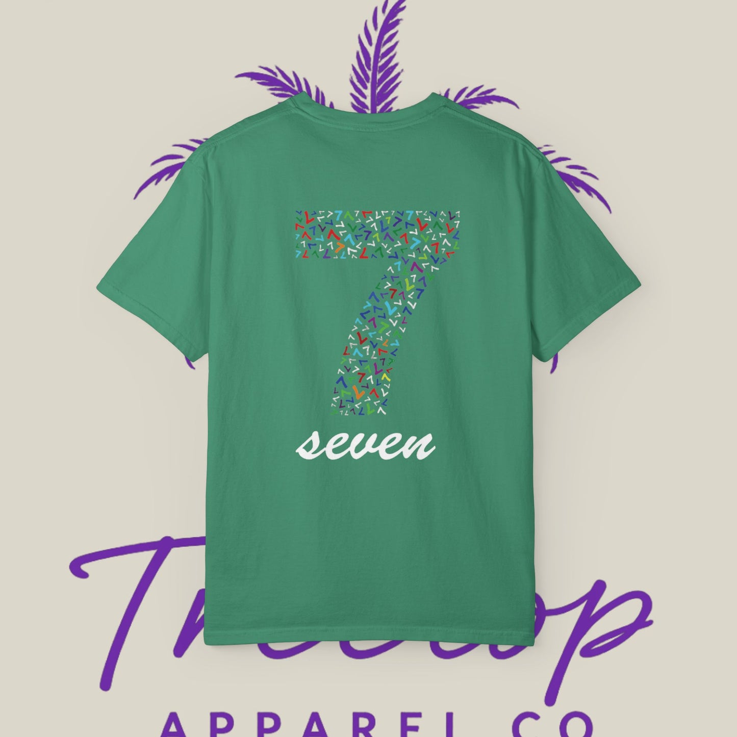 Vibrant Unisex Graphic T-Shirt - '7' Design with Two Dice