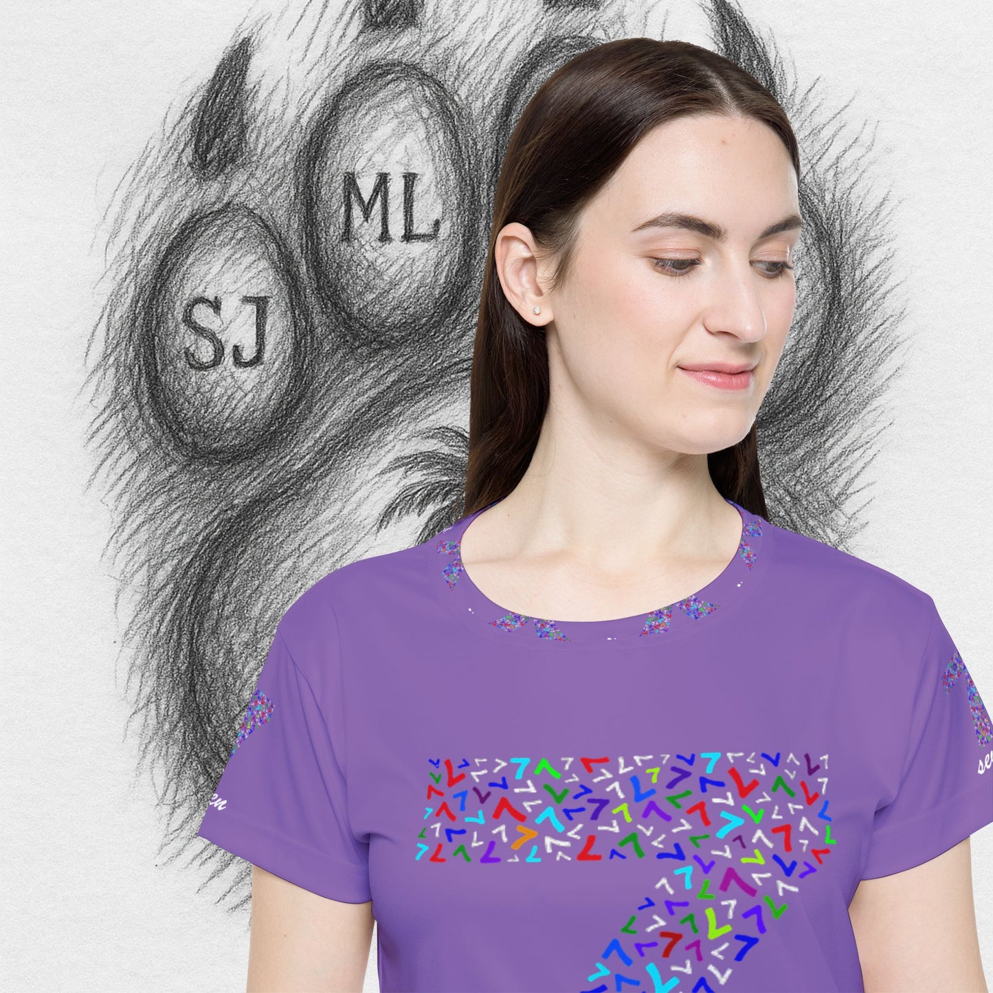 Treetop Fit  Women's Sports Jersey with Number 7 III