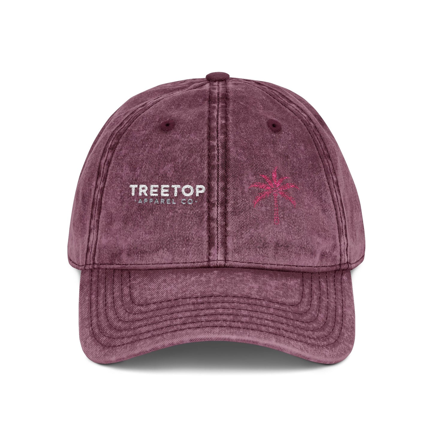 Vintage Embroidered Cap - Retro Treetop Design