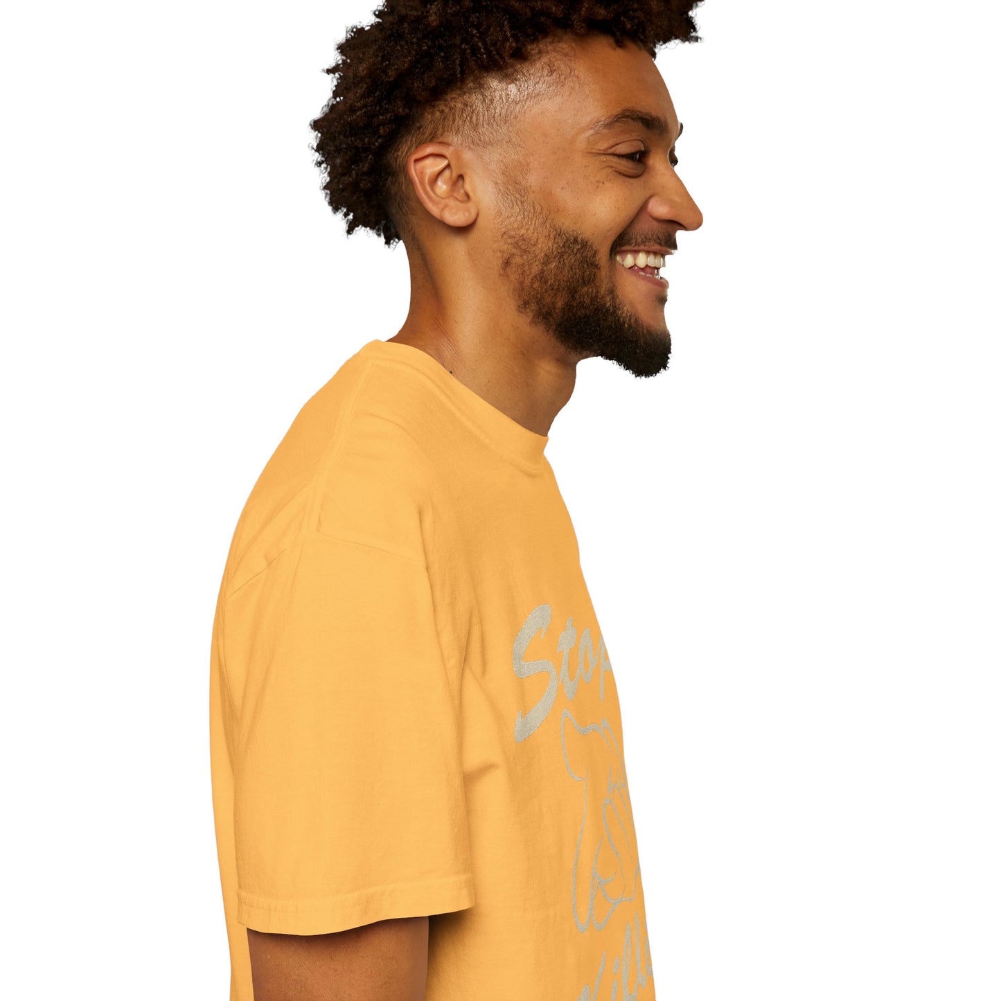 Garment-Dyed T-Shirt - Stop Killing Design, Eco-Friendly Apparel, Protest Tee, Casual Wear, Oakand California, Social Justice Fashion