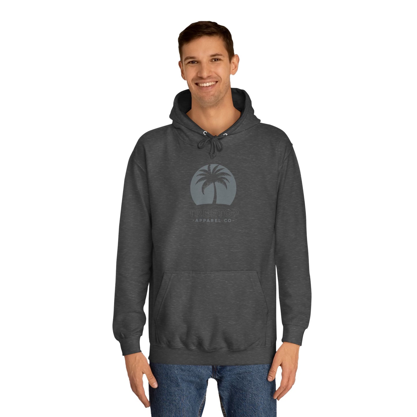 Chic Unisex College Hoodie with Palm Tree & "On Mamas" Design