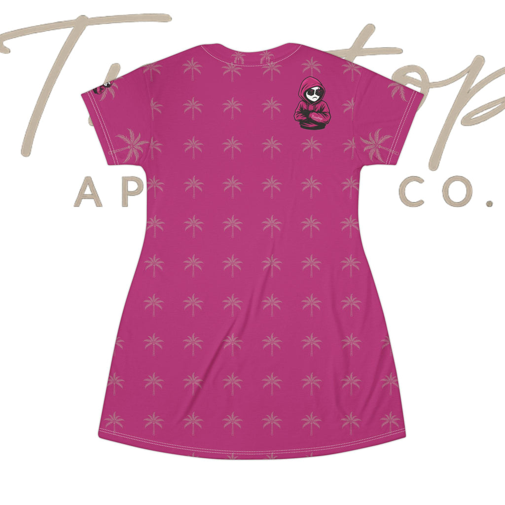 Pink Collection Fun T-Shirt Dress in Pink Only