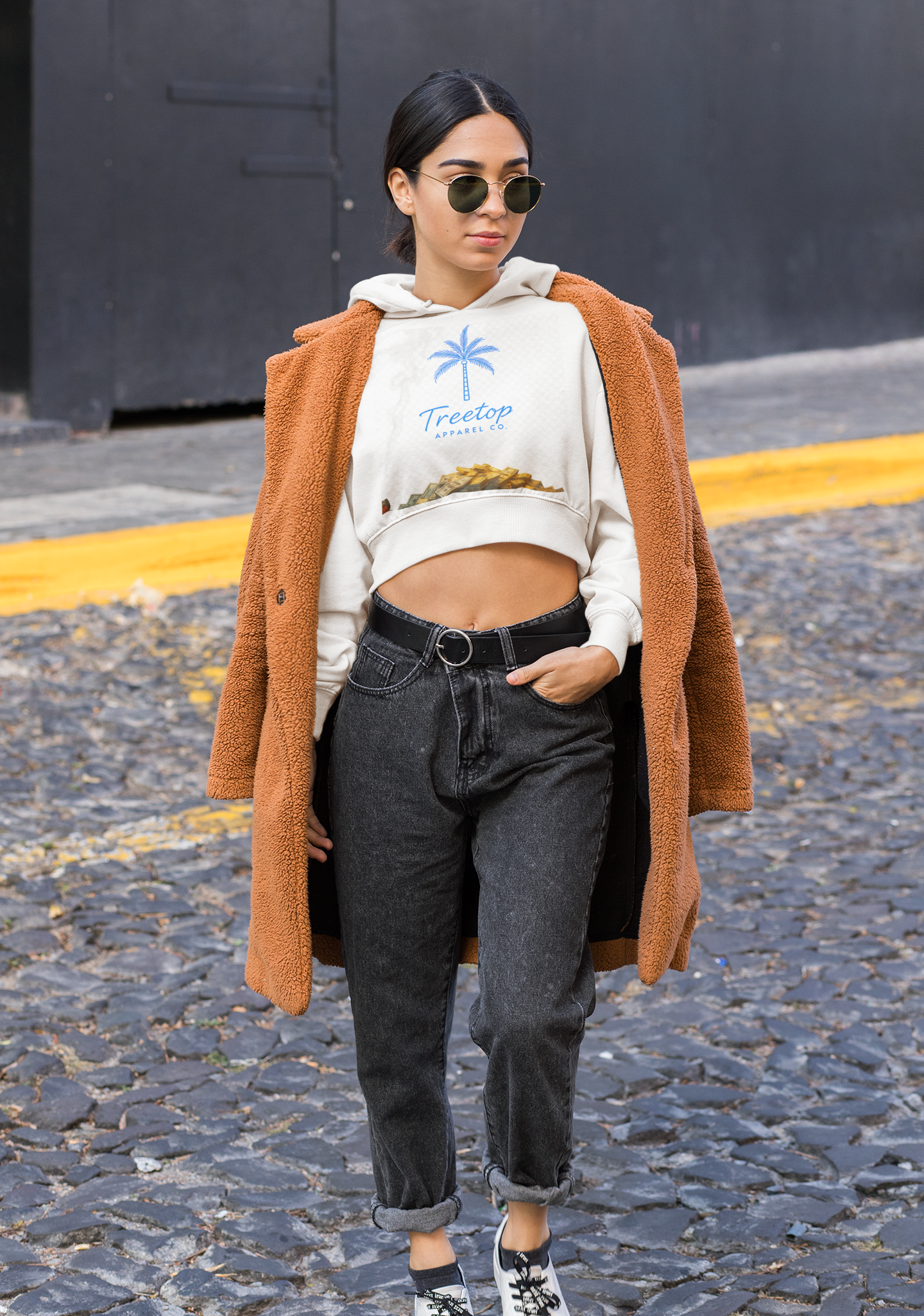 Fall Collection Treetop Crop Top ~ Hooded Tee